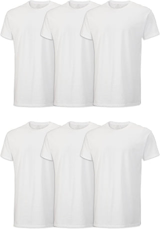Fruit of The Loom Men's Crew Tee Undershirts, Moisture Wicking & Tag Free, Also Available in Big & Tall