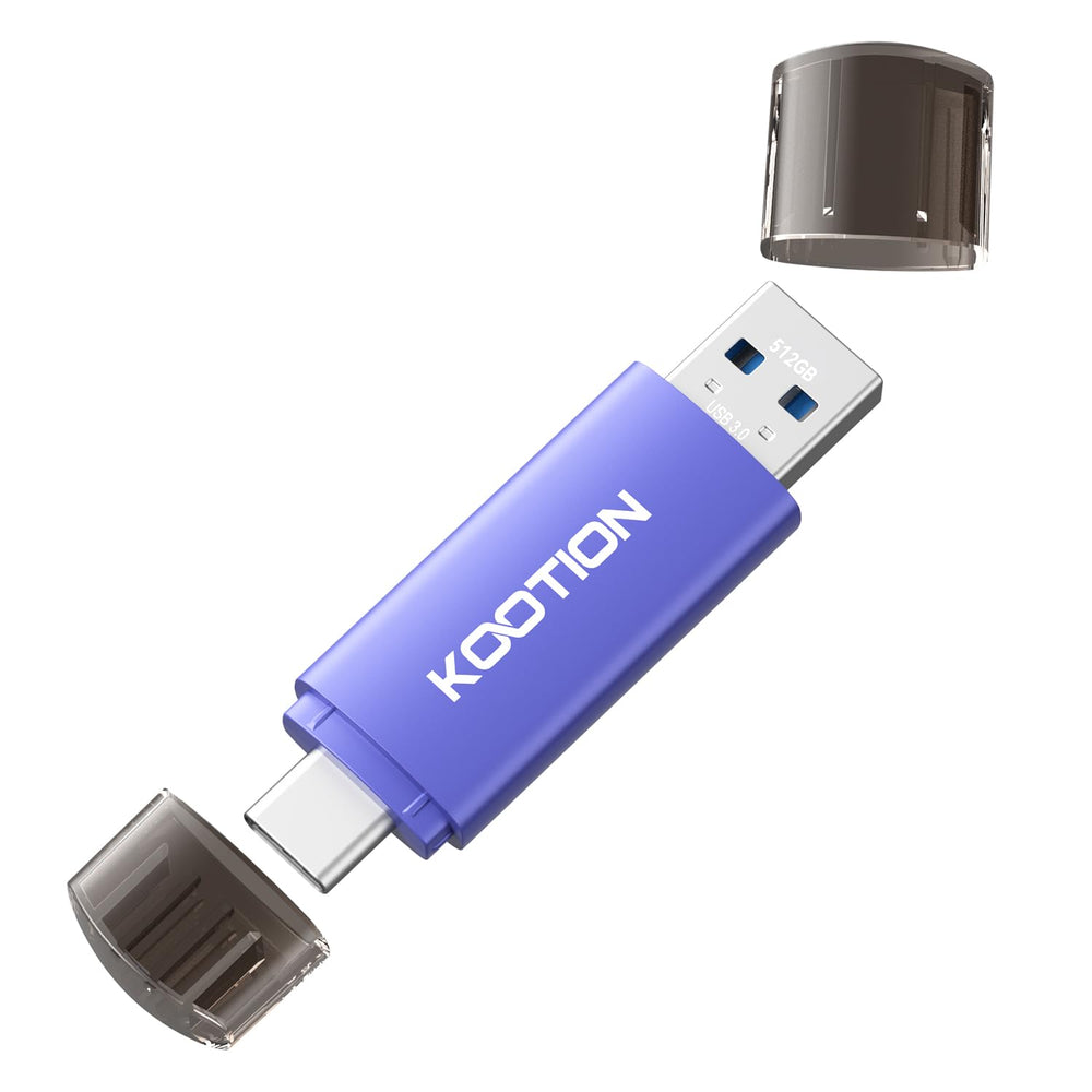 KOOTION USB C Flash Drive 64GB 2 in 1 OTG USB 3.0/Type C Thumb Drive Dual Drive USB C Memory Stick for Smartphone Laptop Tablet PC, Blue
