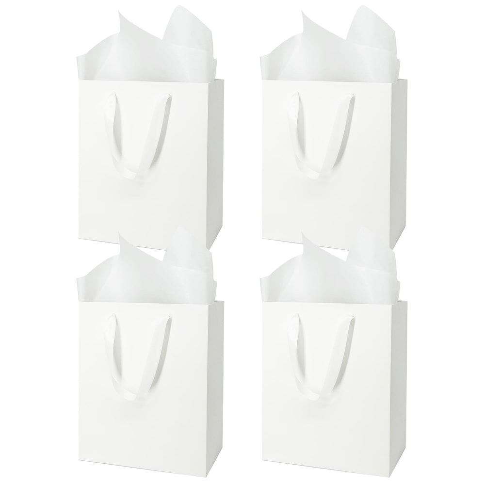 MOXARYSU 8 Pcs Medium Gift Bags With Handles: 8x5x10 Rainbow Colour Gift Bags Kraft Paper Party Favor Bags With 16 Tissues For Party,Birthday,Baby Shower,Wedding（8 Colors）