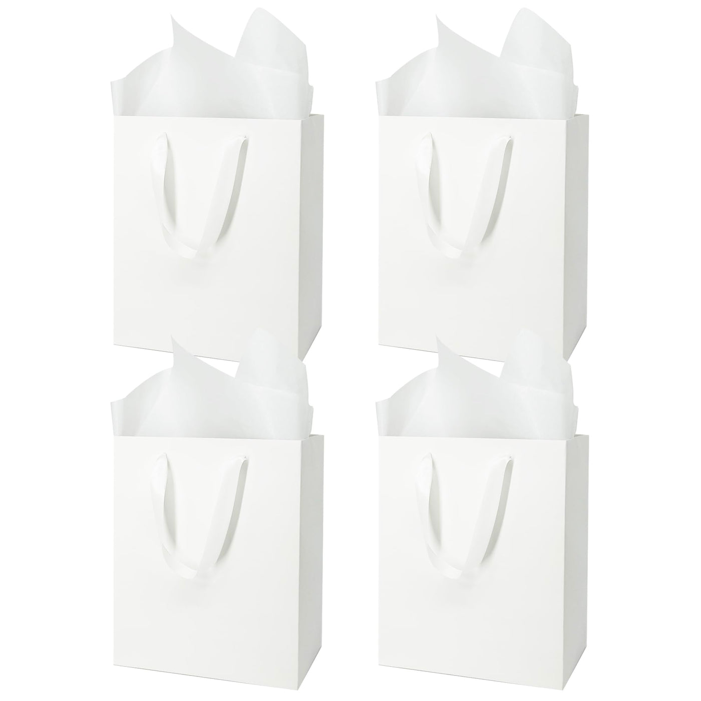 MOXARYSU 8 Pcs Medium Gift Bags With Handles: 8x5x10 Rainbow Colour Gift Bags Kraft Paper Party Favor Bags With 16 Tissues For Party,Birthday,Baby Shower,Wedding（8 Colors）