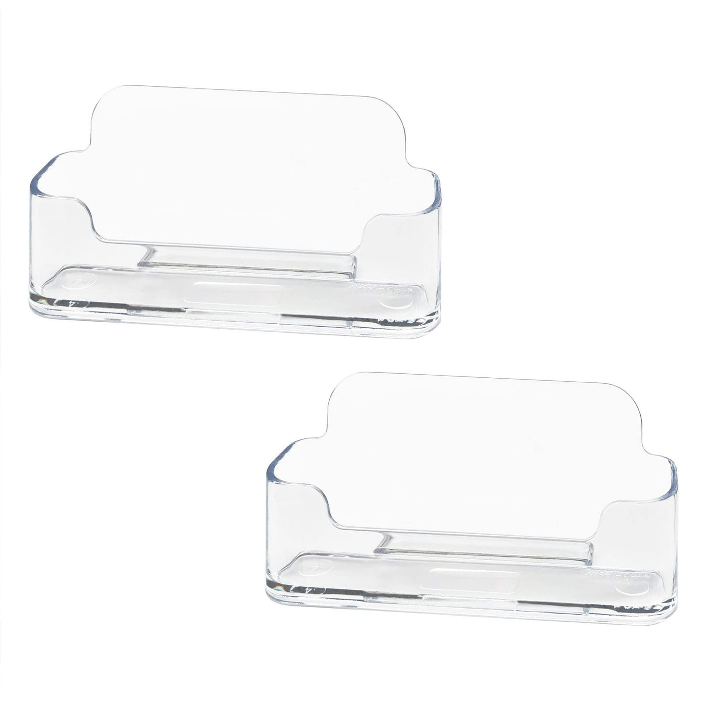 HSYMQ Acrylic Business Card Holder for Desk, Clear Plastic Business Cards Display Holders Stand, Fits 30-50 Business Cards