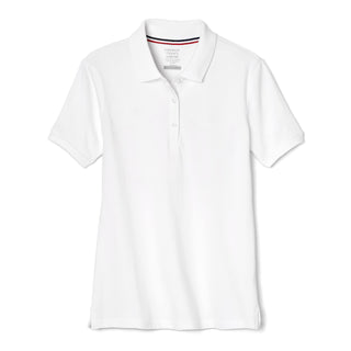 French Toast Women's Juniors' Short Sleeve Stretch Pique Polo Shirt