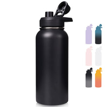 Fijinhom 18 oz Insulated Water Bottle with Handle, 304 Stainless Steel Water Bottles with Wide Mouth, Double Wall Vacuum Sports Water Bottle, BPA Free, Keep Cold and Hot, Pink