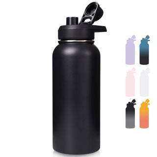 Fijinhom 18 oz Insulated Water Bottle with Handle, 304 Stainless Steel Water Bottles with Wide Mouth, Double Wall Vacuum Sports Water Bottle, BPA Free, Keep Cold and Hot, Pink
