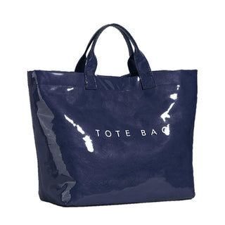 KAMEILONG Women's Large PVC Tote Bag Letters Print Handbags Paper Shoulder Bag Clear Shopping Hobo Bag