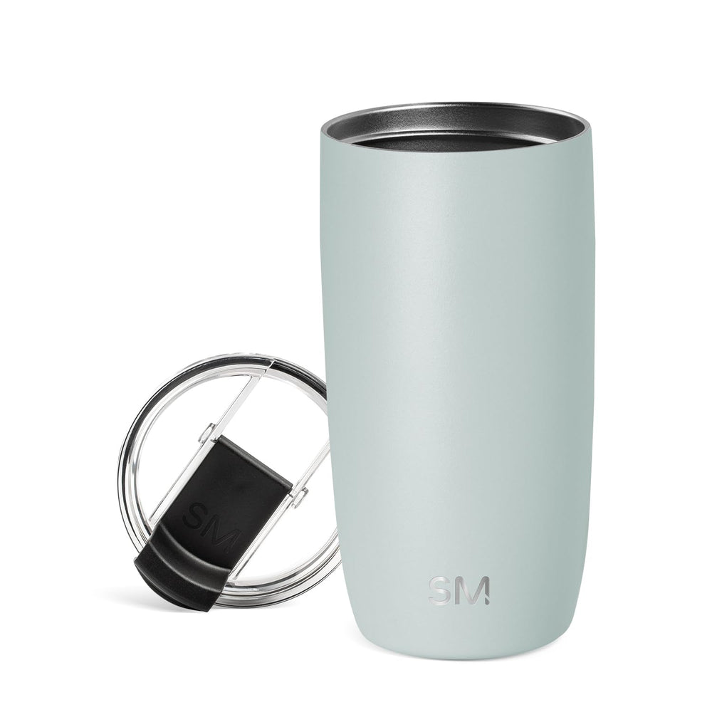 Simple Modern Voyager Tumbler with Flip Lid | Travel Coffee Mug | Insulated Stainless Steel Cold Brew Iced or Hot Coffee Cup | Gifts for Women Men Her Him | 16oz, Almond Birch