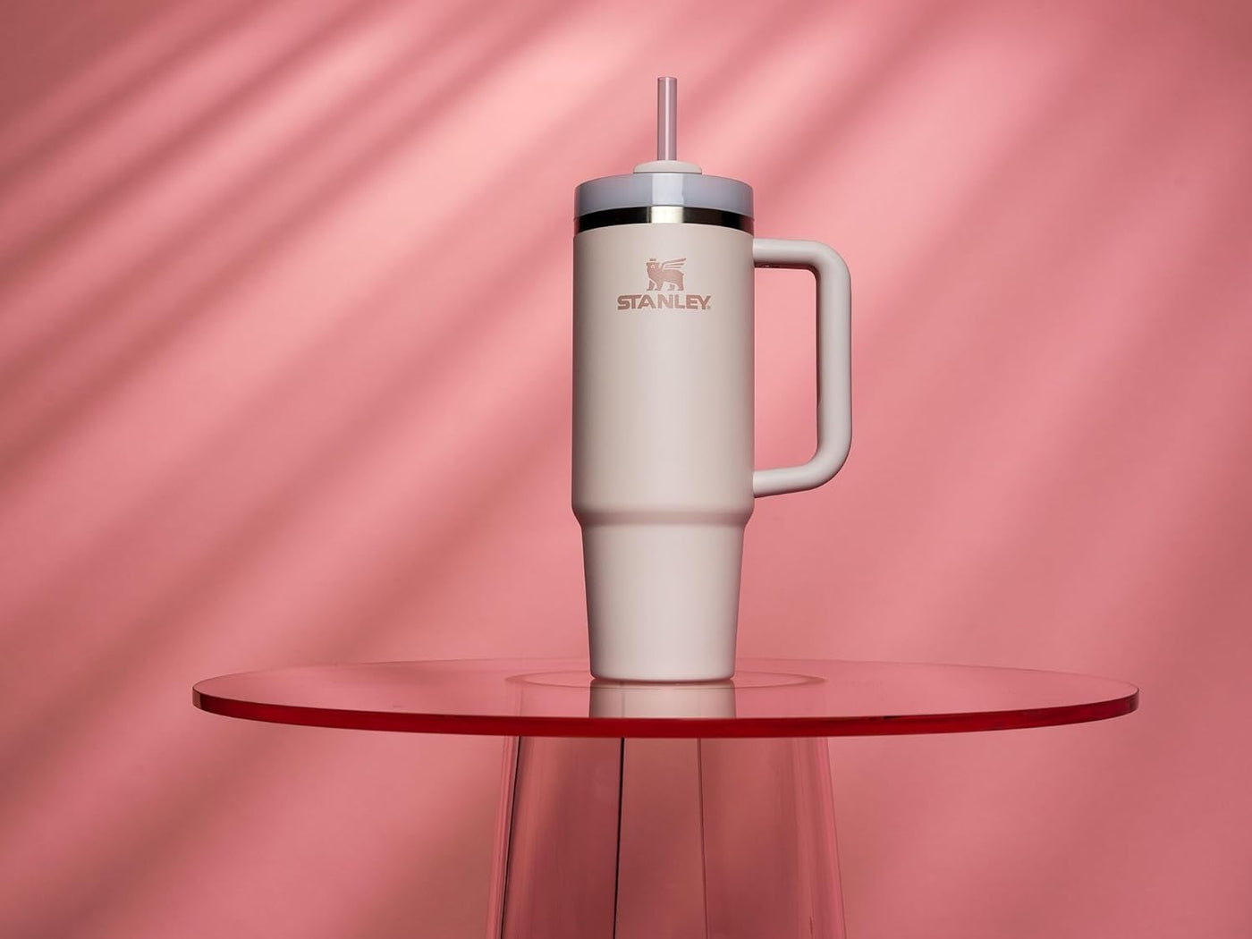 STANLEY Quencher H2.0 Tumbler with Handle and Straw 30 oz | Flowstate 3-Position Lid | Cup Holder Compatible for Travel | Insulated Stainless Steel Cup | BPA-Free | Rose Quartz 2.0