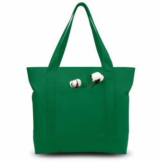 TOPDesign 1 | 3 | 6 | 30 Pack Canvas Tote Bag with an External Pocket, Reusable Grocery Shopping Bag, Top Zipper Closure, Daily Essentials (Black/Natural Pack of 1)