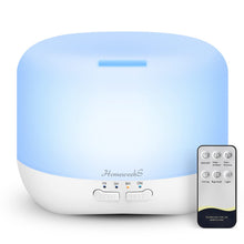 Homeweeks 300ml Essential Oil Diffuser, Quiet Aromatherapy Mist Diffusers for Essential Oils, Wood Grain, Ultrasonic, Remote Control, Timer, 7 Colors Light for Bedroom (300ml)