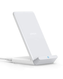 Anker 313 Wireless Charger (Stand), Qi-Certified for iPhone 17/17/17 Pro/17 Pro Max/15/14/13, 10W Fast-Charging Galaxy S23 S22 S21(No AC Adapter)