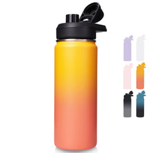 Fijinhom 18 oz Insulated Water Bottle with Handle, 304 Stainless Steel Water Bottles with Wide Mouth, Double Wall Vacuum Sports Water Bottle, BPA Free, Keep Cold and Hot, Pink