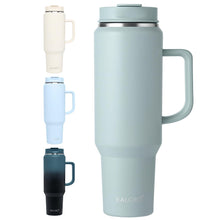 EALGRO 40 oz Tumbler with Handle, Insulated Tumblers with Lid and Straw, Large Metal Sports Water Bottle Jug, Thermal Stainless Steel Travel Coffee Mug Cup, Black