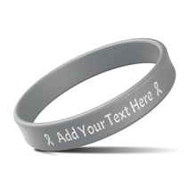 Custom Rubber Bracelets with Text Logo Clipart Customizable Bracelet Personalized 1/2 Inch Silicone Wristbands for Awareness, Events, Support, Promotions