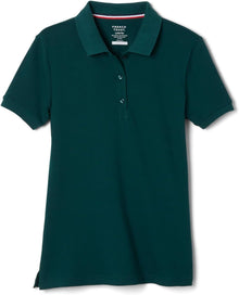 French Toast Women's Juniors' Short Sleeve Stretch Pique Polo Shirt