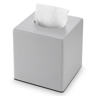 Y-in Hand Tissue Box Cover, Modern Decorative Square Facial Storage Tissue Box Holder, Home Accessories for Bathroom Vanity Countertops, Dressers, Night Stand, Parlors and Office - Matte Black
