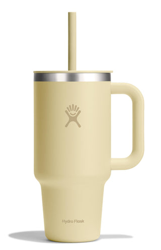 Hydro Flask Travel Tumbler with Handle, Lid and Straw - Insulated Stainless Steel in 32 Oz Trillium