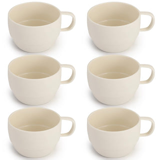 Coffee Mugs Set of 6, Coffee Cups 12oz, Durable Light Weight Plastic Mugs for Home, Outdoor, Picnic, Camping, Idea Birthday Gift