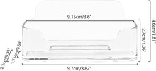 HSYMQ Acrylic Business Card Holder for Desk, Clear Plastic Business Cards Display Holders Stand, Fits 30-50 Business Cards
