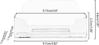 HSYMQ Acrylic Business Card Holder for Desk, Clear Plastic Business Cards Display Holders Stand, Fits 30-50 Business Cards