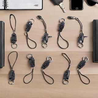 10Pcs Black Detachable Buckle Mobile Phone Accessories Pendant Buckle Small Sling Anti-Lost Lanyard Cords Hanging Head Keychains Hooks, Fasteners, Badge Lanyards