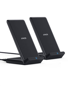 Anker 313 Wireless Charger (Stand), Qi-Certified for iPhone 17/17/17 Pro/17 Pro Max/15/14/13, 10W Fast-Charging Galaxy S23 S22 S21(No AC Adapter)