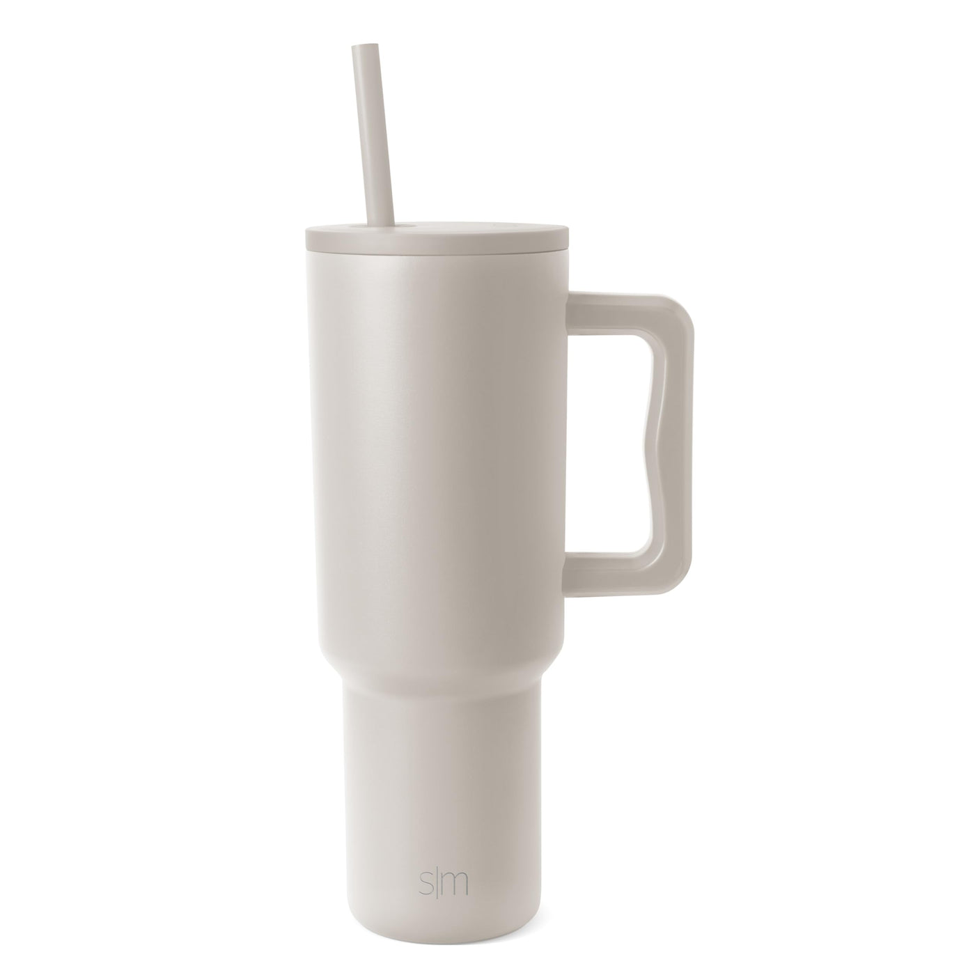 Simple Modern 40 oz Trek Tumbler with Handle and Straw Lid | Cup Holder Friendly Insulated Stainless Steel Travel Mug | Midnight Black