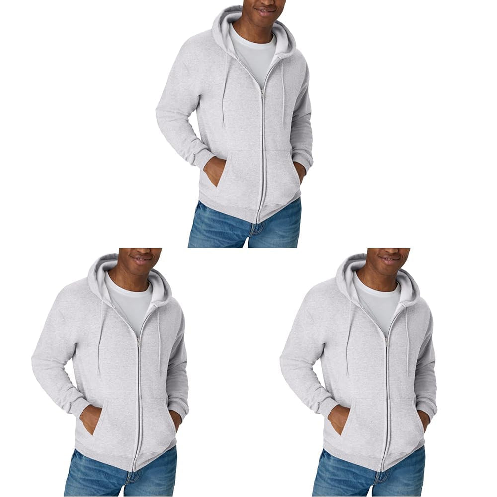 Hanes Men's Zip-up Hoodie, Ecosmart Fleece Full-zip Hoodie for Men, Hooded Sweatshirt