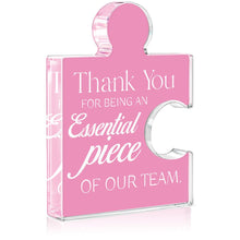 Team Appreciation Gifts Thank You Gift for Coworkers Colleagues Employees, Best Team Ever Gifts You Are an Essential Piece Acrylic Puzzle Piece Plaque Office Decor