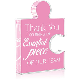 Team Appreciation Gifts Thank You Gift for Coworkers Colleagues Employees, Best Team Ever Gifts You Are an Essential Piece Acrylic Puzzle Piece Plaque Office Decor
