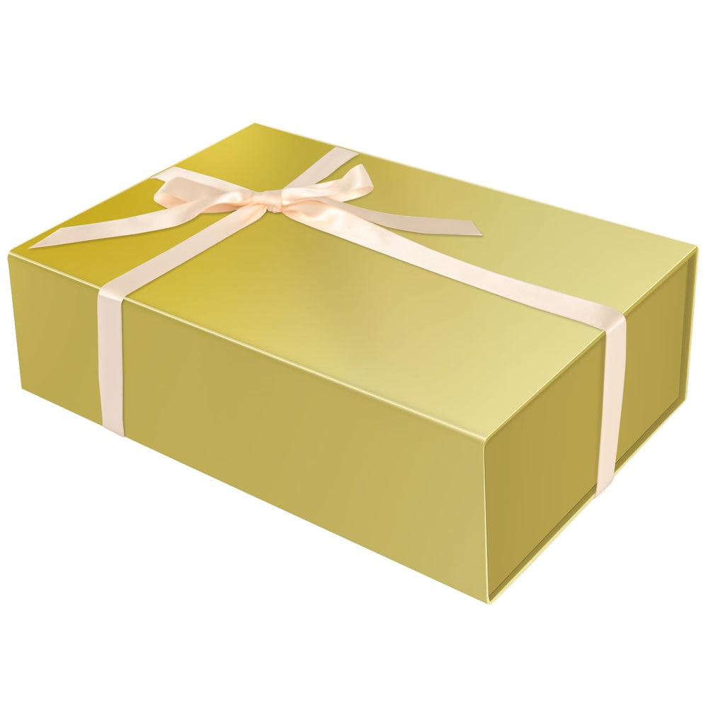Brothersbox Black Gift Box 13.8"x9.1"x4.3" Large Gift Boxes for Presents with Magnetic Lid, Ribbon, Collapsible Boxes for Valentine's Day Mother's Day Christmas Birthday Wedding