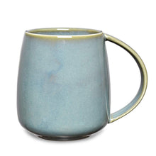 Bosmarlin Matte Ceramic Coffee Mug, Tea Cup for Office and Home, 13 oz, Dishwasher and Microwave Safe, 1 Pack (Lake Blue(Glossy))