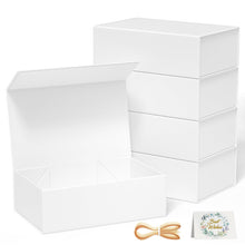 RYDDOY Black Gift Box, 9.5x6x3'' Gift boxes for Presents with Lids Magnetic Closure Rectangle Collapsible for Groomsman Proposal Box, Wedding, Christmas, Halloween, Birthday Gift Packging