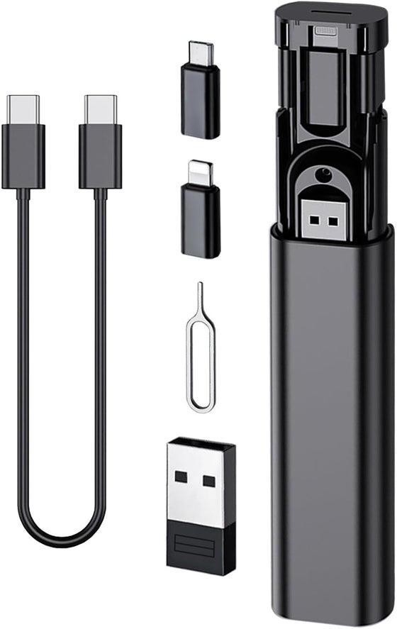 Multi USB Charging Adapter Cable & Conversion Set, USB A to Type C & Lightning Adapter, 60W Fast Charging & Data Transfer Cable