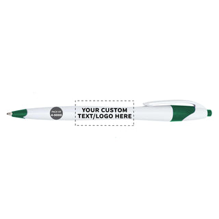 DISCOUNT PROMOS Personalized Ballpoint Pens Bulk Pack of 4-5,000 counts Black Ink, Slim & Curvy Design, Retractable, Ideal for Office, Corporate Merchandise, Tradeshows- Teal