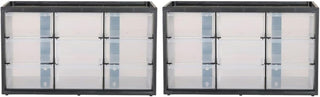 CRAFTSMAN Storage Organizer, 30 Small Drawer Modular Storage System, Easily Stackable, Plastic, Black, White (CMST40730)