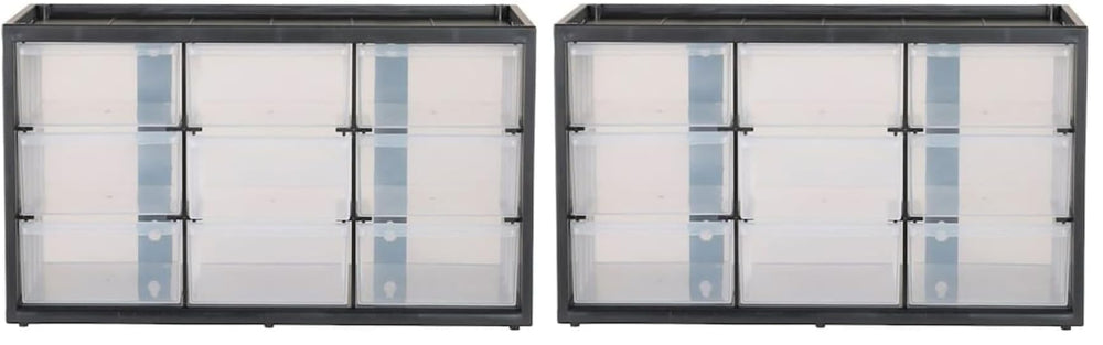 CRAFTSMAN Storage Organizer, 30 Small Drawer Modular Storage System, Easily Stackable, Plastic, Black, White (CMST40730)
