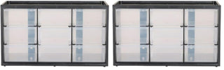 CRAFTSMAN Storage Organizer, 30 Small Drawer Modular Storage System, Easily Stackable, Plastic, Black, White (CMST40730)
