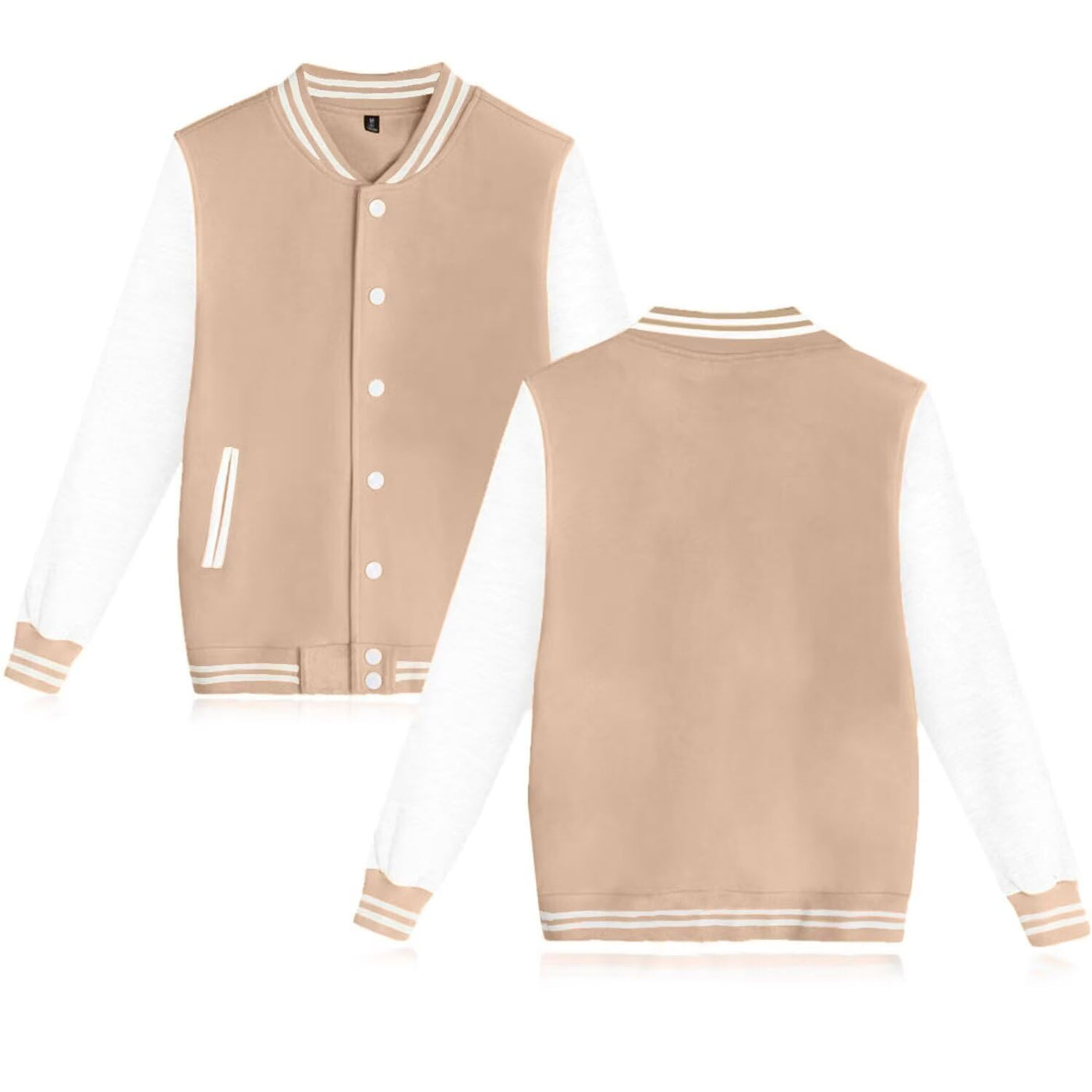 babyhealthy Women's Men's Varsity Baseball Jacket Casual Letterman Bomber Jacket Windbreaker Lightweight Jacket Coat