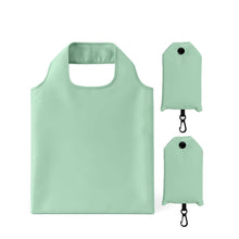 2 Pack Foldable Shopping Bag, Waterproof Reusable Grocery Tote Bag Holder,Nylon(Green A)
