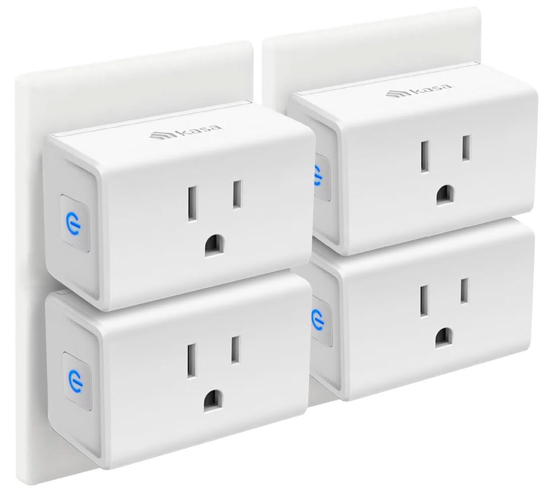 Kasa Smart Plug Ultra Mini 15A, Smart Home Wi-Fi Outlet Works with Alexa, Google Home, No Hub Required, UL Certified, 2.4G WiFi Only, 2 Count (Pack of 1)(EP10P2) , White