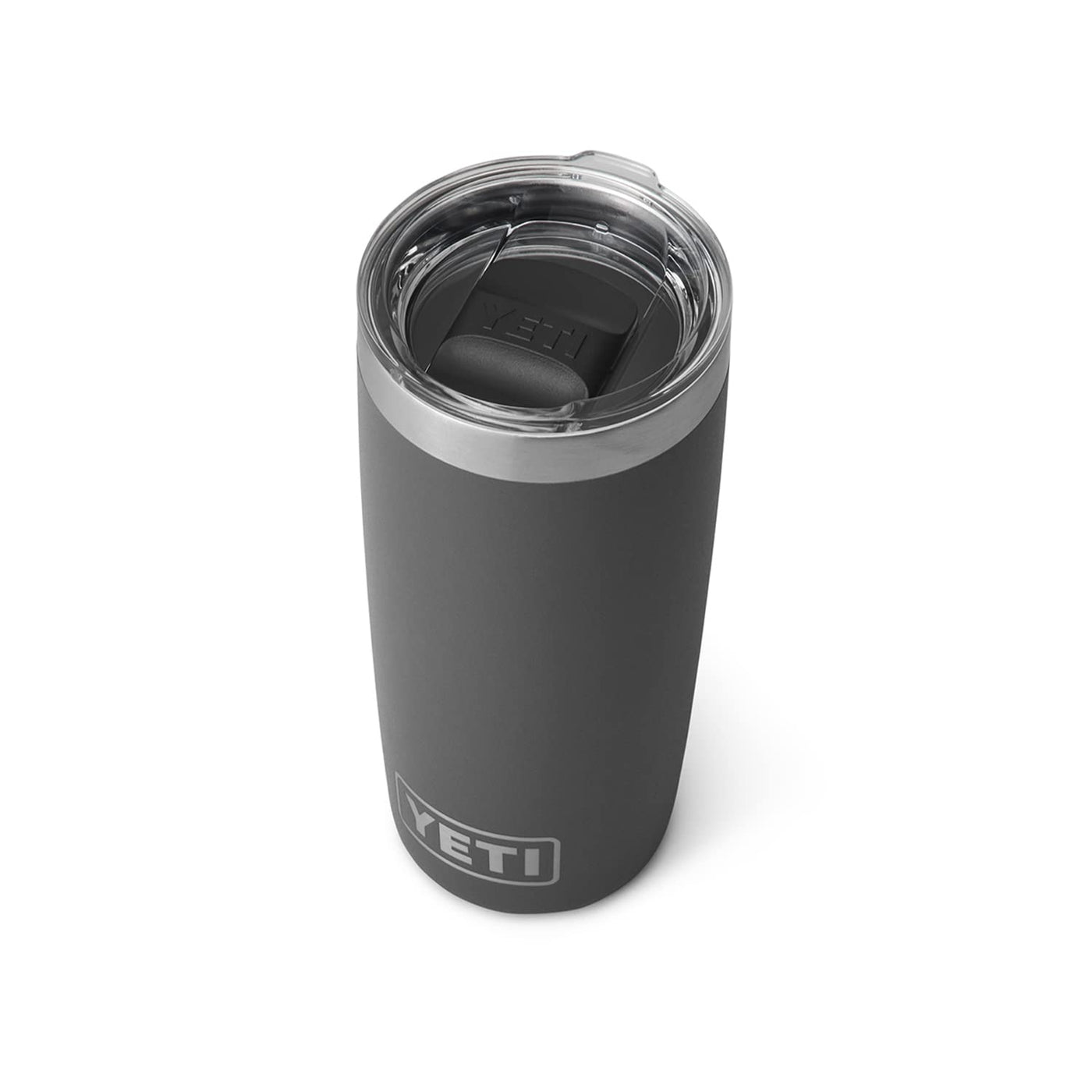 YETI Rambler 10 oz Tumbler, Stainless Steel, Vacuum Insulated with MagSlider Lid, Black Forest Green