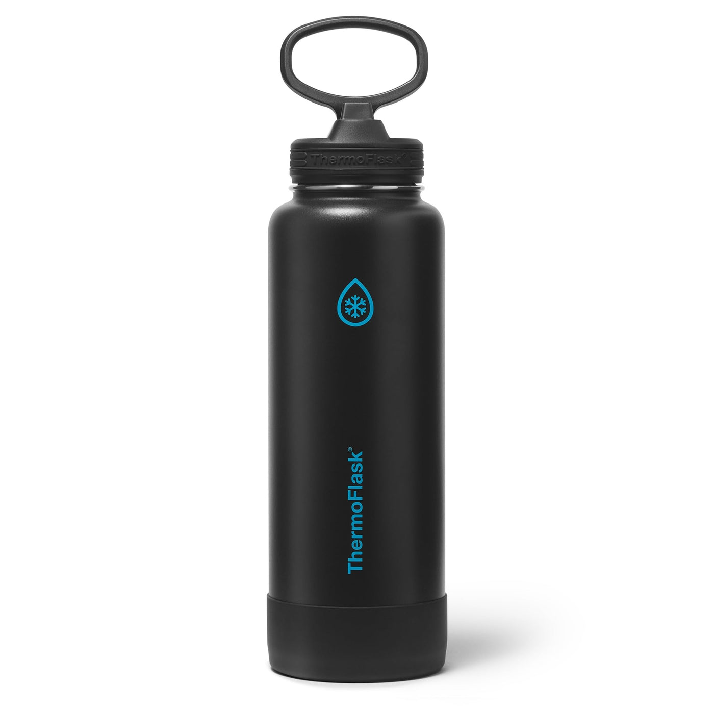 ThermoFlask Stainless Steel Water Bottles 2-Pack - Double-Wall Vacuum Insulated 24 oz BPA-Free Spout Lids - Keeps Drinks Cold 24 Hrs, Hot 12 Hrs - Leakproof, Dishwasher Safe, White/Coral