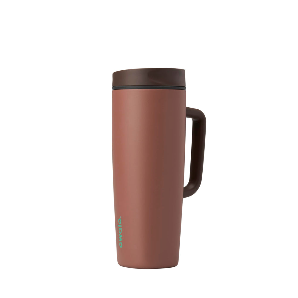 Owala SmoothSip Slider Insulated Stainless Steel Coffee Tumbler, Reusable Iced Coffee Cup, Hot Coffee Travel Mug, BPA Free 12 oz, Vanilla Bean