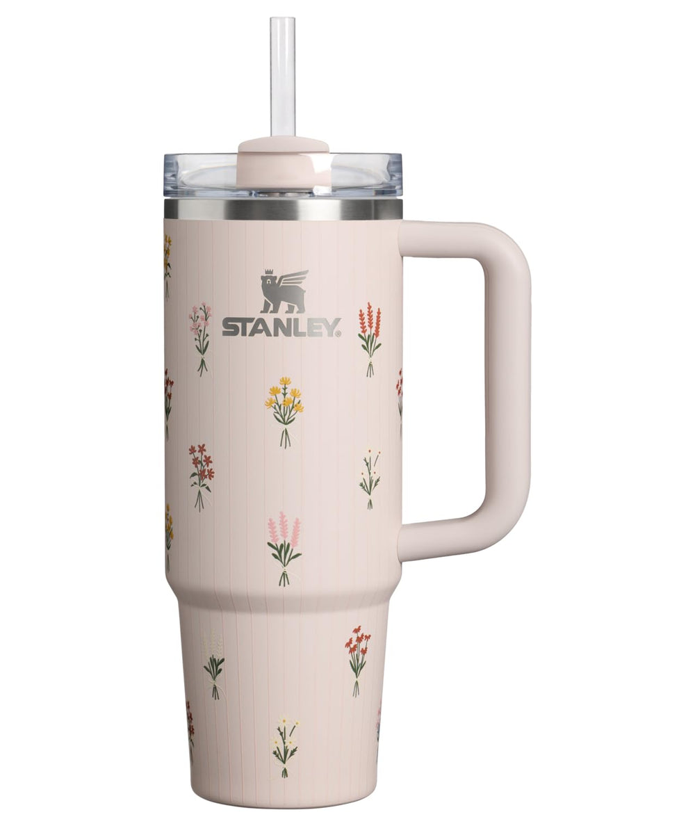 STANLEY Quencher H2.0 Tumbler with Handle and Straw 30 oz | Flowstate 3-Position Lid | Cup Holder Compatible for Travel | Insulated Stainless Steel Cup | BPA-Free | Rose Quartz 2.0