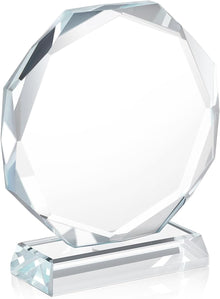 DECHOUS Blank Crystal Trophy Award - Personalized Engraved for Employee Recognition Awards, Gifts for Coworker Employee Appreciation Anniversary Farewell Retirement