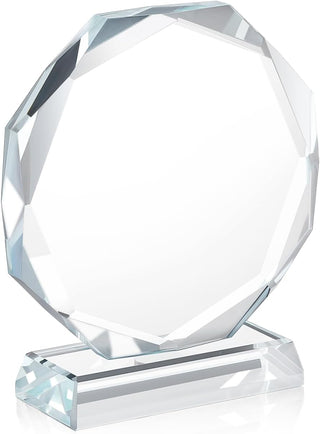 DECHOUS Blank Crystal Trophy Award - Personalized Engraved for Employee Recognition Awards, Gifts for Coworker Employee Appreciation Anniversary Farewell Retirement
