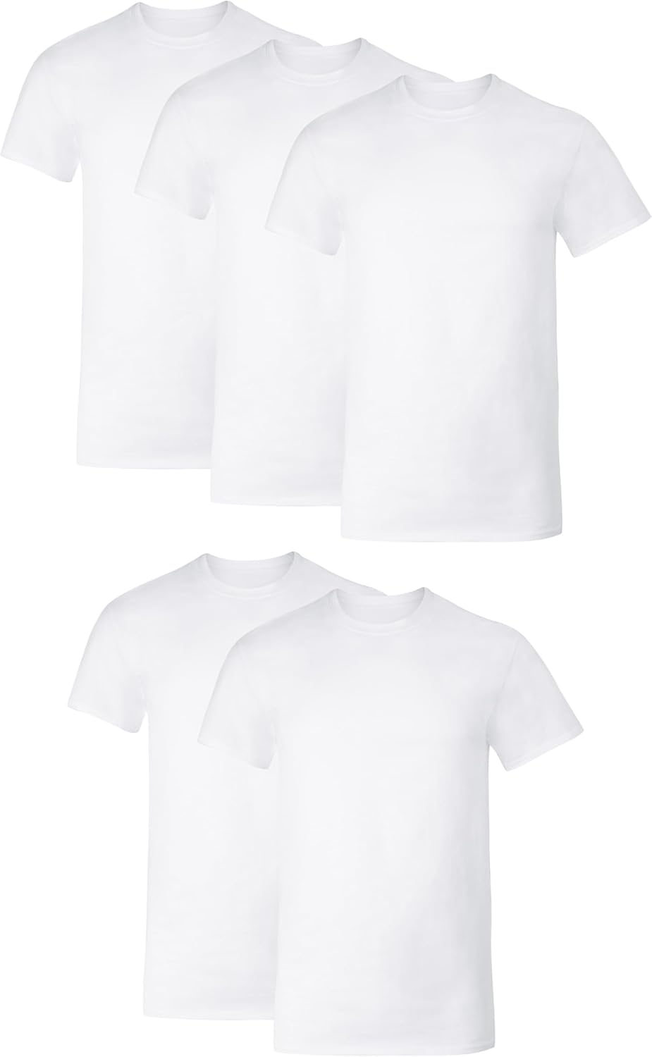 Hanes Men's Undershirt T-Shirts Pack, 5-Pack, Crewneck Or V-Neck T Shirts for Men, Wicking Stretch-Cotton Clothing