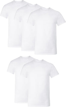 Hanes Men's Undershirt T-Shirts Pack, 5-Pack, Crewneck Or V-Neck T Shirts for Men, Wicking Stretch-Cotton Clothing