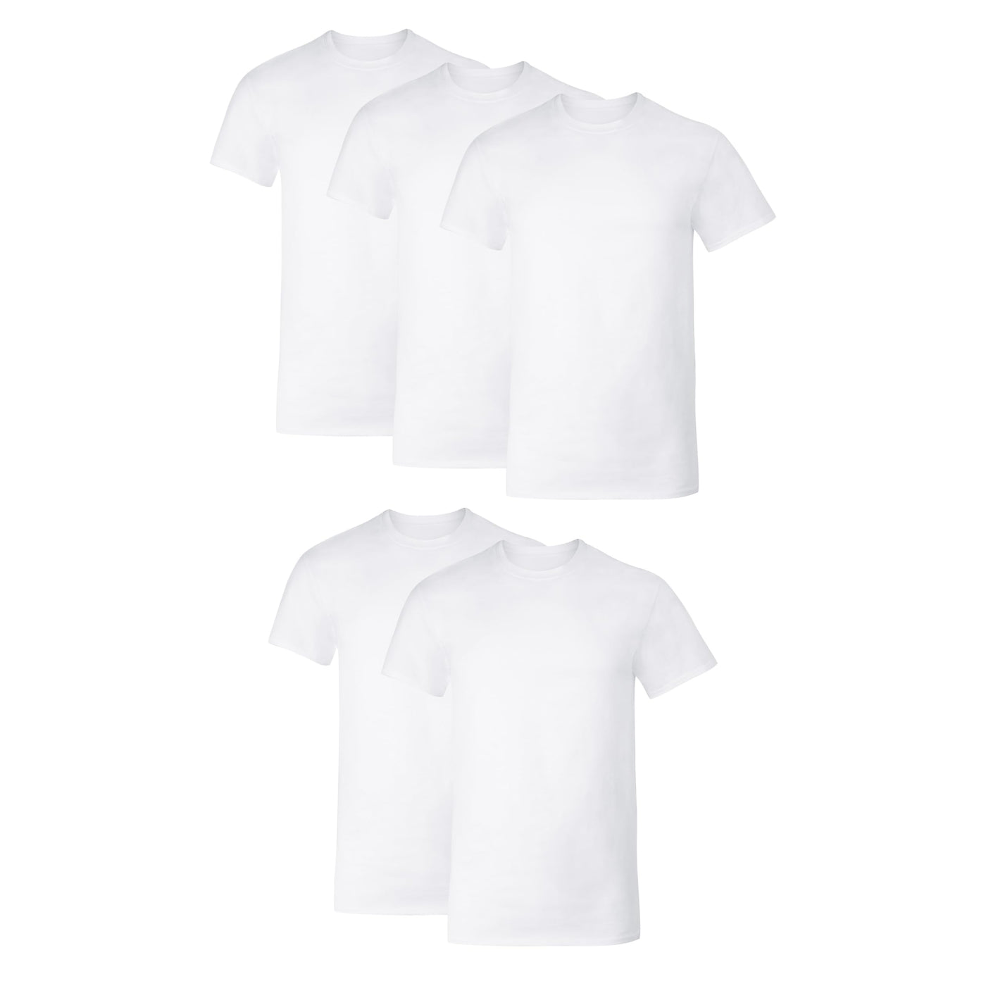 Hanes Men's Undershirt T-Shirts Pack, 5-Pack, Crewneck Or V-Neck T Shirts for Men, Wicking Stretch-Cotton Clothing
