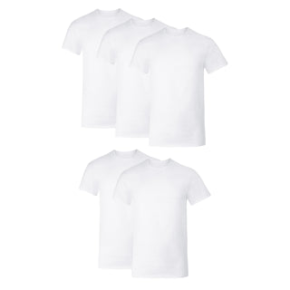 Hanes Men's Undershirt T-Shirts Pack, 5-Pack, Crewneck Or V-Neck T Shirts for Men, Wicking Stretch-Cotton Clothing